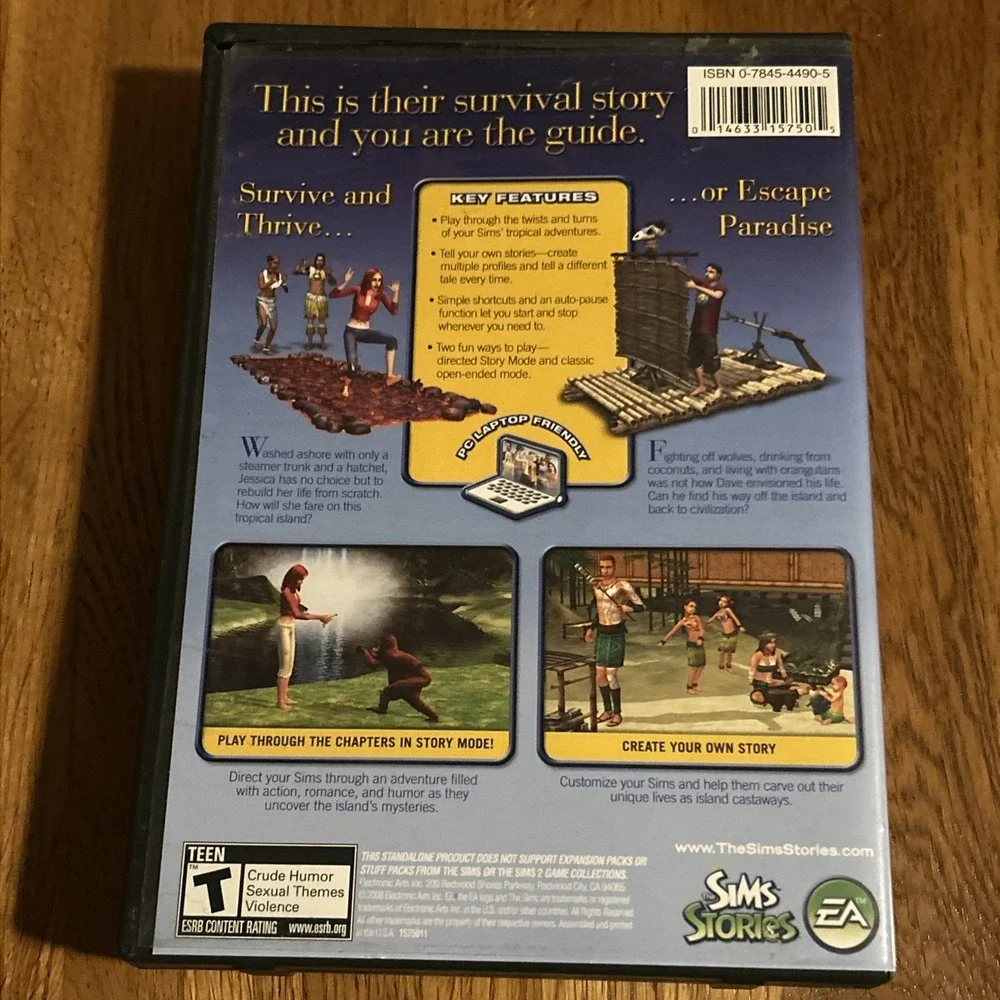 The Sims Castaway Stories (PC DVD-Rom, 2008)